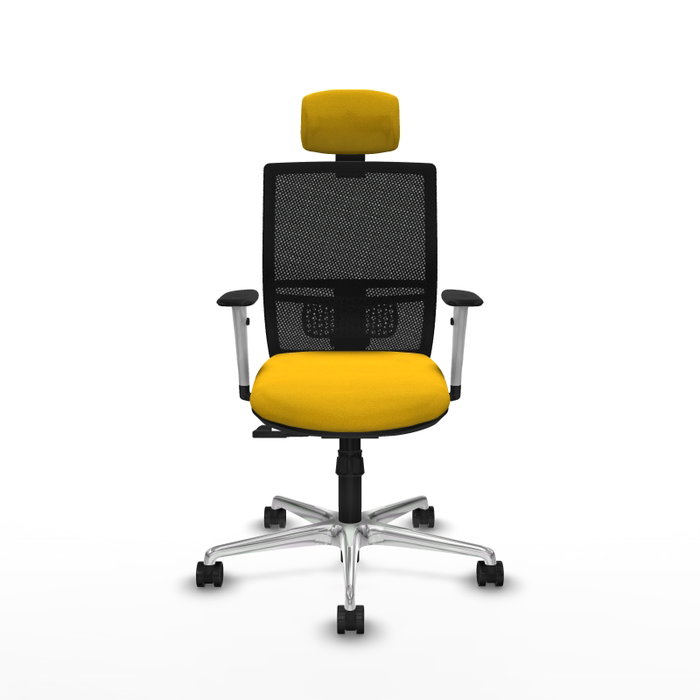 PIQUERAS Y CRESPO Silla de oficina Yunquera con mecanismo Sincro, Amarillo y Negro PIQUERAS Y CRESPO Silla de oficina Yunquera con mecanismo Sincro, Amarillo y Negro