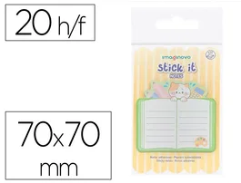 Imaginovo Bloc Notas Adhesivas Meow Fantasía 20 Hojas 70x70 mm