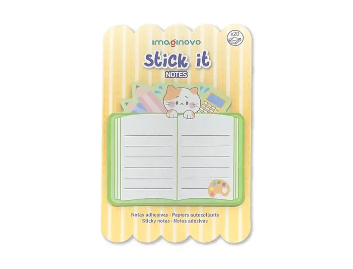 Imaginovo Bloc Notas Adhesivas Meow Fantasía 20 Hojas 70x70 mm