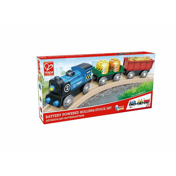 Hape Tren de Mercancías de madera con luz Hape Tren de Mercancías de madera con luz