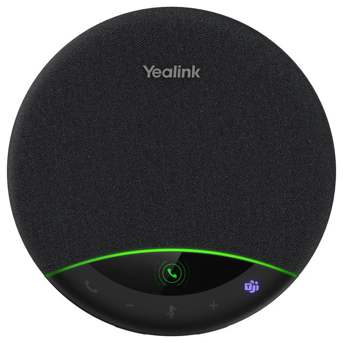Yealink SP96 Altavoz USB-C/A con Dongle para Microsoft Teams, Bluetooth 5.3, 6 Micrófonos, 26h Batería, Inalámbrico y Alámbrico, Negro