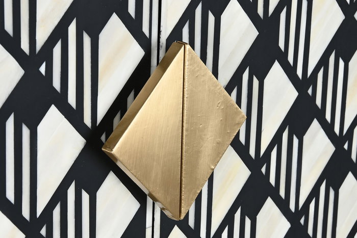 DKD Home Decor Armario Moderno Blanco Negro 180x75x40 cm 2 Puertas Madera MDF