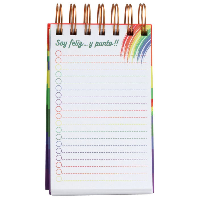 CMP General Libreta A6 Arcoiris con Espiral y Tapas Duras para Listados de Tareas 150 Páginas 9,5x3 cm h.17 cm CMP General Libreta A6 Arcoiris con Espiral y Tapas Duras para Listados de Tareas 150 Páginas 9,5x3 cm h.17 cm