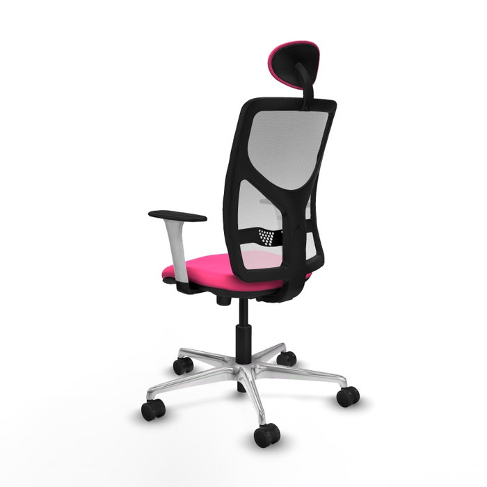 PIQUERAS Y CRESPO Silla de oficina Motilla Rosa y Blanco PIQUERAS Y CRESPO Silla de oficina Motilla Rosa y Blanco