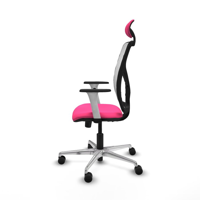 PIQUERAS Y CRESPO Silla de oficina Motilla Rosa y Blanco PIQUERAS Y CRESPO Silla de oficina Motilla Rosa y Blanco