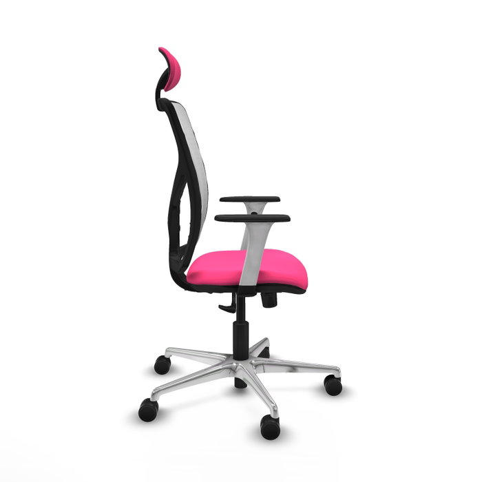 PIQUERAS Y CRESPO Silla de oficina Motilla Rosa y Blanco PIQUERAS Y CRESPO Silla de oficina Motilla Rosa y Blanco
