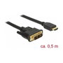 DeLOCK 85581 Cable Adaptador de Video HDMI a DVI-D de 0,5 m
