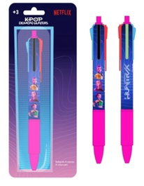 Safta Bolígrafo Retráctil 4 Colores K-pop Demon Hunters Stationery