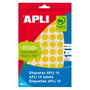 Apli Paquete de 616 etiquetas para escritura manual redondas 13mm amarillo