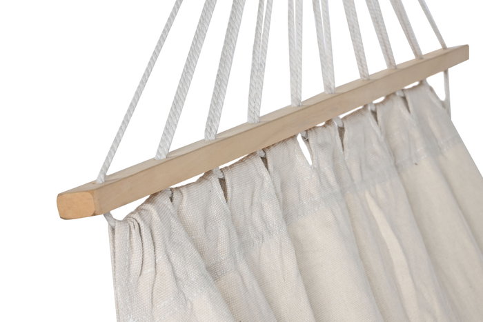 DKD Home Decor Hamaca Blanco 100 x 5 x 200 cm Algodon Abeto con Flecos DKD Home Decor Hamaca Blanco 100 x 5 x 200 cm Algodon Abeto con Flecos