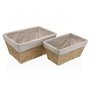 Versa Set de 2 Cestas Zenit sin Tapa Marrón de Alga, 22x15 cm - Organización y Decoración para el Hogar (2 Unidades)