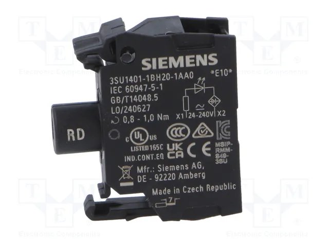 SIEMENS Elemento iluminador LED rojo 22mm