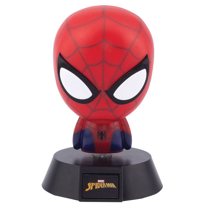 Paladone Lámpara Icons Spider-Man de Marvel, Figura Decorativa con Luz, Tamaño 10 cm, Requiere 2 Pilas AA (no Incluidas)