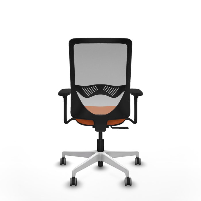 PIQUERAS Y CRESPO Silla de oficina Zulema con mecanismo Sincro, Naranja y Gris