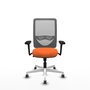 PIQUERAS Y CRESPO Silla de oficina Zulema con mecanismo Sincro, Naranja y Gris