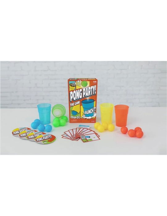 Goliath Pong Party - Juego de Mesa de Puntería con Pelotas y Vasos para 2 Jugadores, a Partir de 8 Años, Incluye Posavasos Murciélagos