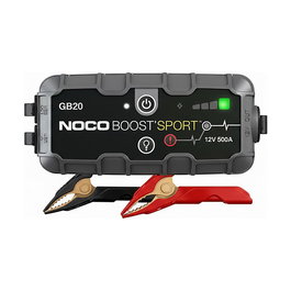 NOCO GB20 Arrancador de Batería 12V 500A, Jump Starter para Coche, Cargador Portátil Litio 24Wh IP65 con Linterna SOS