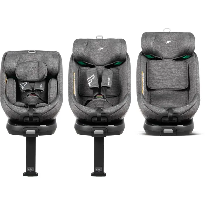 Babyauto Silla de Coche Magna Plus Grupo 0/1/2/3 BAB8435593702369 I-Size 40/125 cm Isofix Giratoria 360° Reclinable Gris