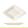 Bauscher Plato Triangular Llano para Vajilla 34x24 cm de Porcelana con Acabado Duracream (Set de 6)