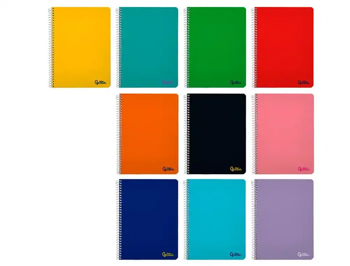 Liderpapel Cuaderno espiral A5 tapa blanda 80 hojas 75gr liso colores surtidos