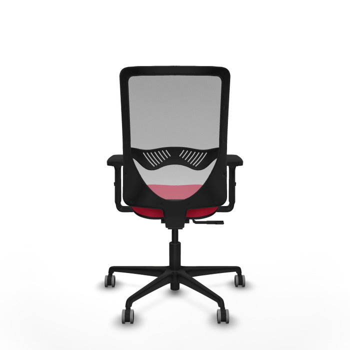 PIQUERAS Y CRESPO Silla de oficina Zulema con mecanismo Sincro, Rojo y Gris