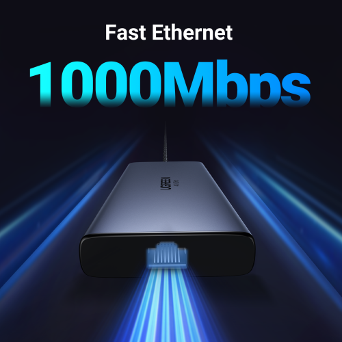 UGREEN REVODOK PRO 45380 Hub USB C 10 en 1, 2x HDMI 4K@60Hz, 2x USB-C 10Gbps, Ethernet Gigabit, Carga PD 100W, Lector SD/TF, Gris