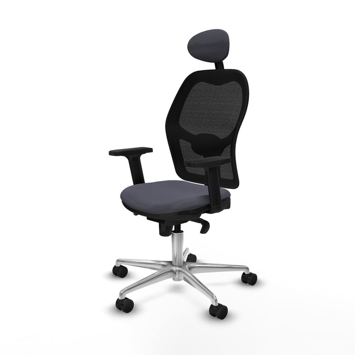 PIQUERAS Y CRESPO Silla de oficina Jorquera con mecanismo Sincro, Gris oscuro y Negro PIQUERAS Y CRESPO Silla de oficina Jorquera con mecanismo Sincro, Gris oscuro y Negro