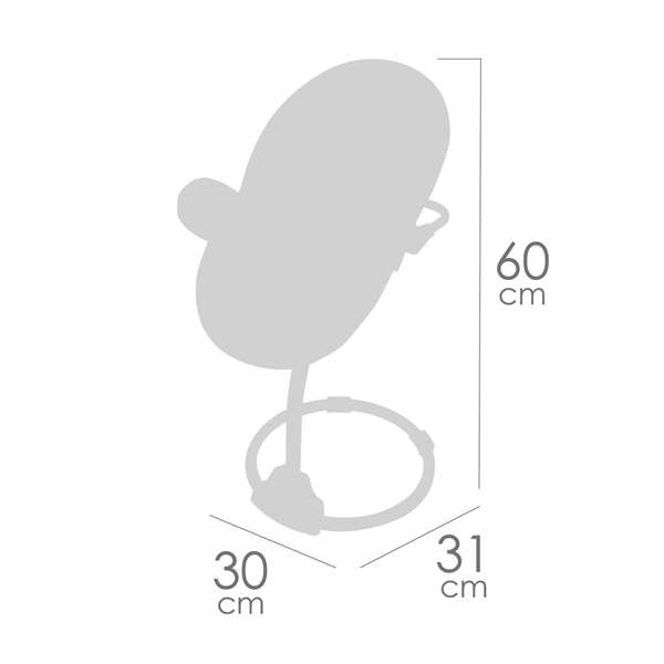 Decuevas Trona Columpio Honey 3 X 1 para Muñecas de hasta 50 cm - 30x31x60 cm
