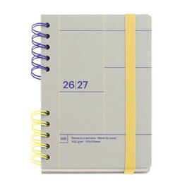 MIQUELRIUS Agenda Escolar Back to Basics Wire-O 2026-27 Gris