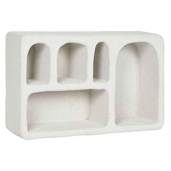 DKD Home Decor Estantería de Pared Abeto MDF Blanco 80x18x48