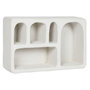 DKD Home Decor Estantería de Pared Abeto MDF Blanco 80x18x48