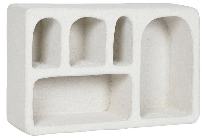 DKD Home Decor Estantería de Pared Moderna, Blanco, 80 x 18 x 48 cm (An x L x Al), en Abeto y MDF