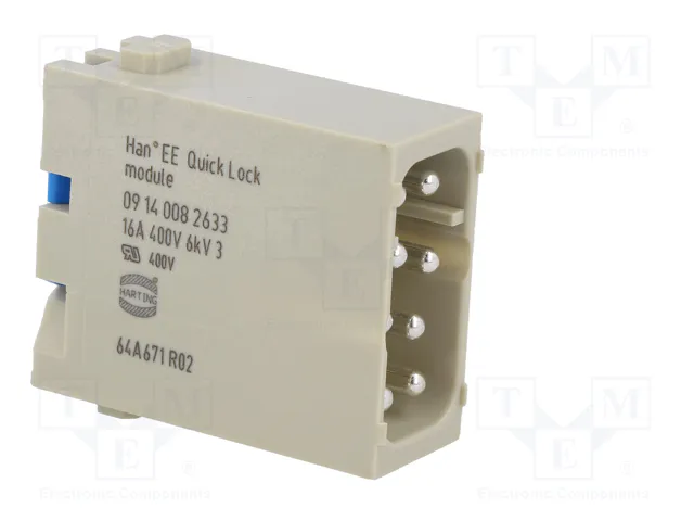 HARTING Han-Modular® módulo conector macho de 8 pines