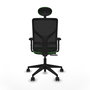 PIQUERAS Y CRESPO Silla de oficina Motilla con mecanismo Sincro/Traslack Verde y Negro