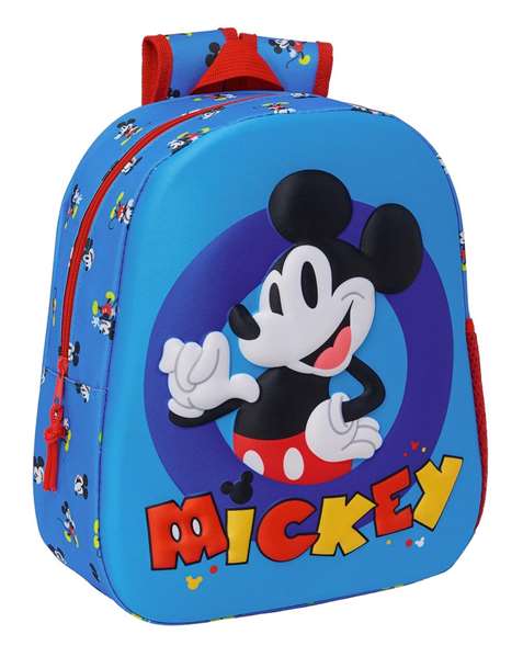 Safta Mochila 3D Mickey Mouse 27x33x10 cm para niños a partir de 3 años