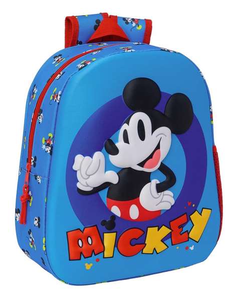 Safta Mochila 3D Mickey Mouse 27x33x10 cm para niños a partir de 3 años