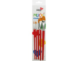 Kreul Set 5 pinceles sintéticos para escuela y hobby MUCKI