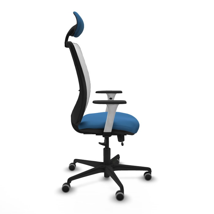 PIQUERAS Y CRESPO Silla de oficina Zulema Azul claro con malla Blanca