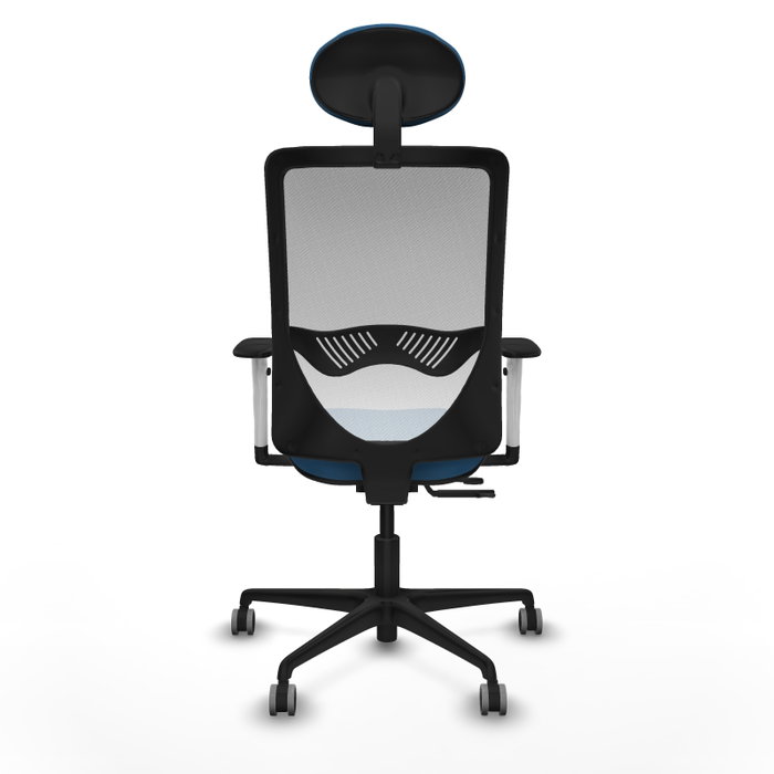 PIQUERAS Y CRESPO Silla de oficina Zulema Azul claro con malla Blanca