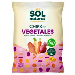 SOLNATURAL Chips de Vegetales con Aceite de Oliva 80g Bio