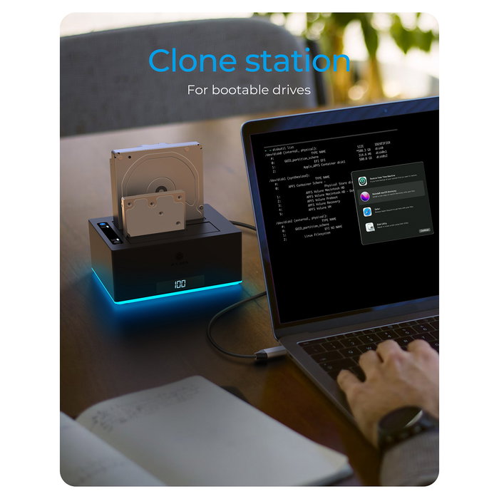 ICY BOX Docking Station IB-127CL-U3 para Discos Duros SATA de 2.5" y 3.5" con USB 3.0