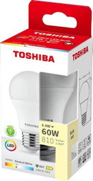 Toshiba Bombilla LED E27 ECOFLARE A60 5.9W 4000K - 806lm - Blanco Neutro - Equiv. 40W - Pack 1 unidad