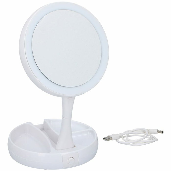 Grundig Espejo LED con aumento plegable Blanco