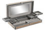 DKD Home Decor Joyero Plateado Gris con Elefante Madera y Aluminio 20x8x38 cm (2 Unidades)