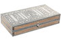 DKD Home Decor Joyero Plateado Gris con Elefante Madera y Aluminio 20x8x38 cm (2 Unidades)