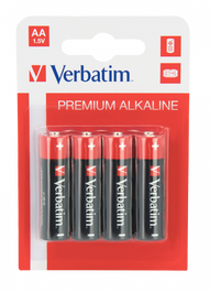 VERBATIM PILAS ALCALINAS AA - LR06 - PACK 4 UDS