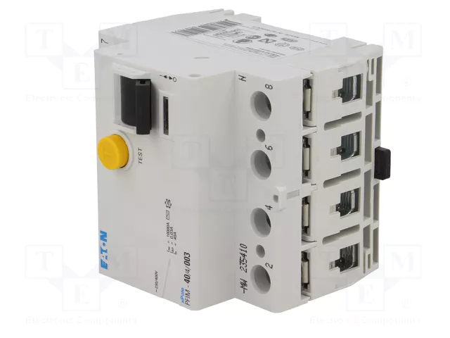 EATON ELECTRIC Interruptor Diferencial PFIM 4 polos 40A 30mA 400VAC EATON ELECTRIC Interruptor Diferencial PFIM 4 polos 40A 30mA 400VAC