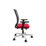 PIQUERAS Y CRESPO Silla de oficina Haches con mecanismo Sincro/Traslack, Rojo y Gris