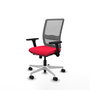 PIQUERAS Y CRESPO Silla de oficina Haches con mecanismo Sincro/Traslack, Rojo y Gris