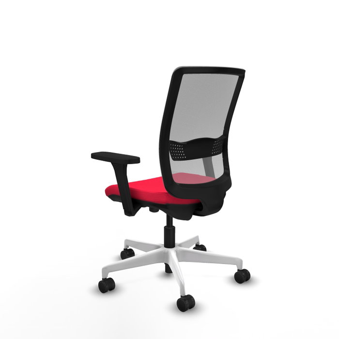 PIQUERAS Y CRESPO Silla de oficina Haches con mecanismo Sincro/Traslack, Rojo y Gris